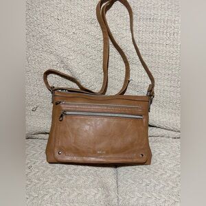 Relic Brown Crossbody Bag with Zipper Accents